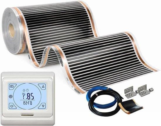 Infrarood Verwarmingsfolie Elektrische Vloerverwarming Wit 3,5m²