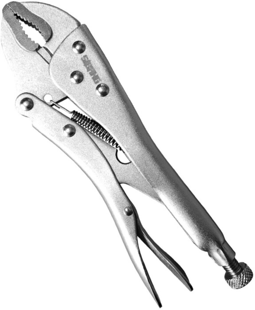 INF Pince-étau à verrouillage inversé 10 inch – mâchoire gourde, acier chrome-vanadium, mors larges pour serrage par pression