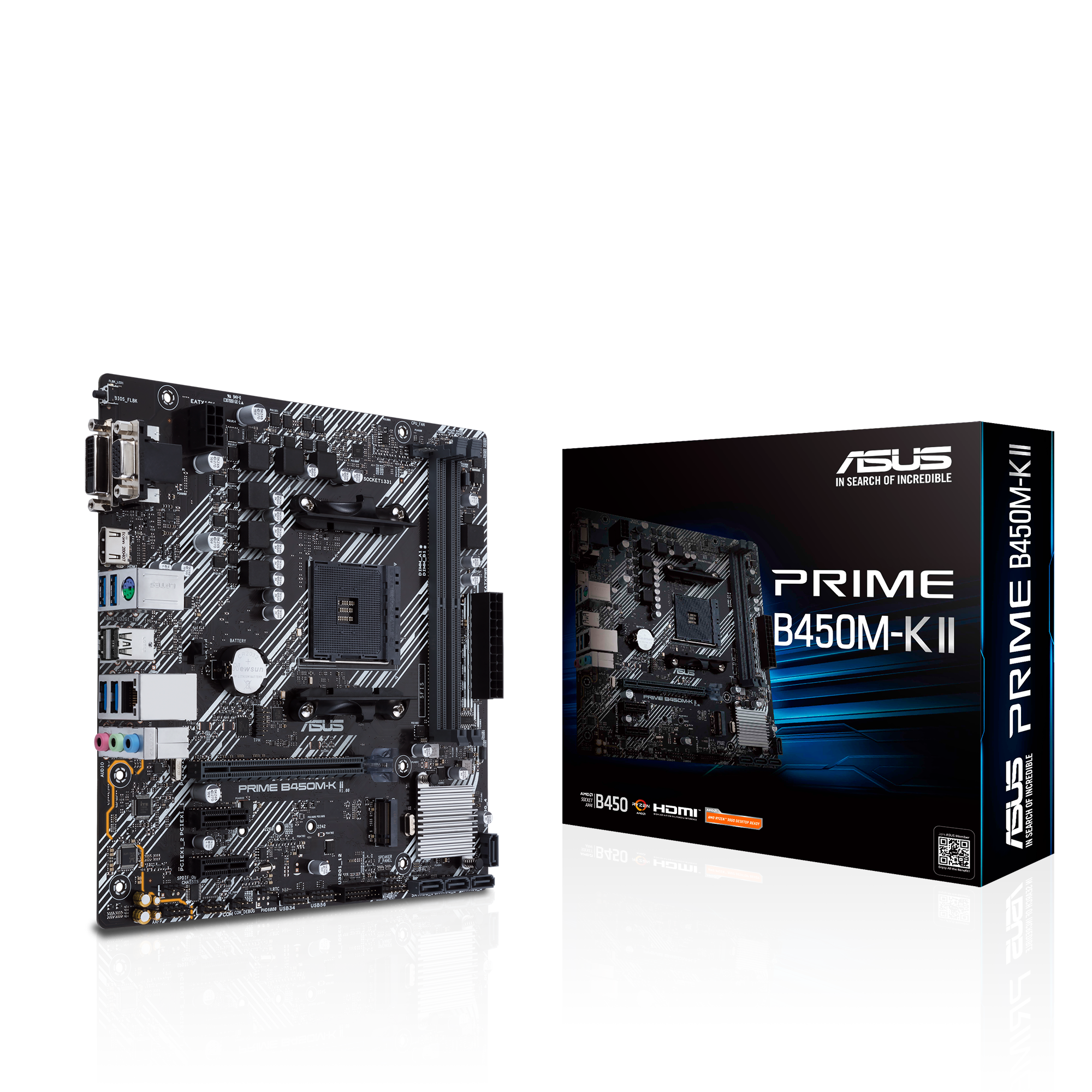 ASUS Prime B450M-K II mATX Mainboard - Sockel AM4