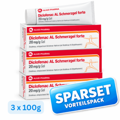 ALIUD Pharma GmbH DICLOFENAC AL FORTE 20MG/G 3er Set mit je 100 g Schmerzgel 3X100 g 08030710