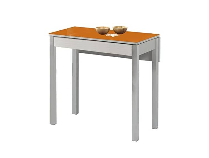 ASTIMESA Küchentisch, Metall, Orange, 90 x 50 cm