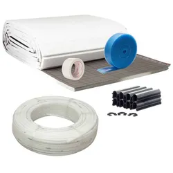 10 m2 Set Tackersystem Rollbahn 20 mm WLG 045 16 x 2 PE-RT Rohr Raster 10 cm + Zubehör