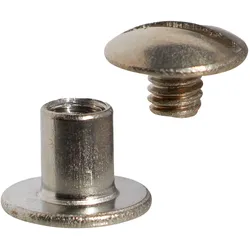 100 Buchschrauben, Edelstahl 6 mm, Edelstahl AISI304, silber