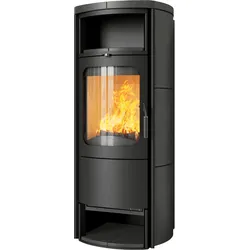 Kaminofen Hark 98 ECOplus 5 kW - Ofenkacheln: deco-schiefer - Korpus: graphit