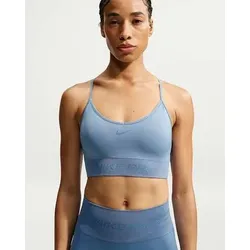 NIKE Damen BH Da Nike Pro Seamless Gepolsterter Sport-BH mit leichtem Halt, Größe XL in Schwarz Schwarz