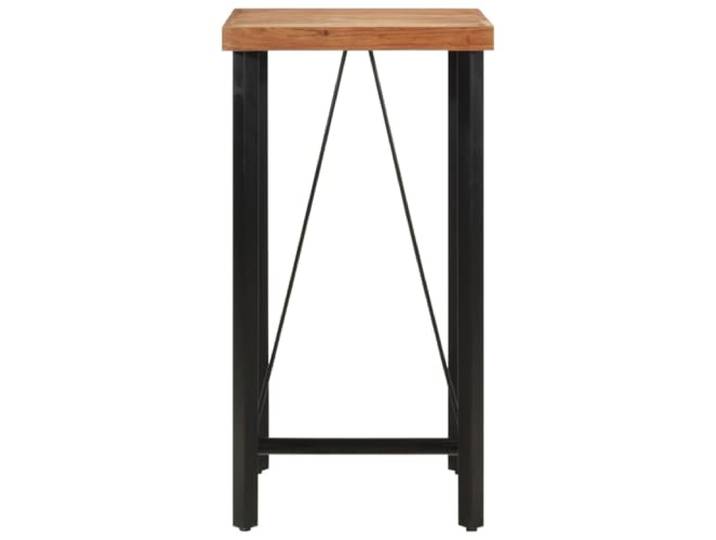HBBMGYD Bartisch, 55 x 55 x 107 cm, Massivholz aus Akazien und Eisen Oberseite aus massivem Akazienholz, stabiler Eisenrahmen, natürlicher Stil, benutzerfreundlich