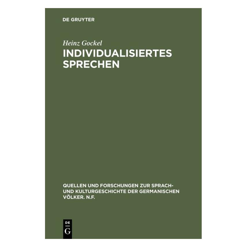 De Gruyter Gockel:Individualisiertes Sprechen (67759860)