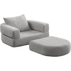 MODFU Modular Sofa Set 101x90x41, bequemes Design in Hellgrau, Chenille-Stoff, modular und platzsparend, ideal für Wohnzimmer und Schlafzimmer
