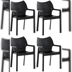 CLP 4er Set Stuhl Diva schwarz