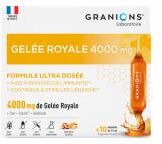 Granions Gelée Royale 4000 mg 10 Unités - Boîte 10 ampoules de 15 ml
