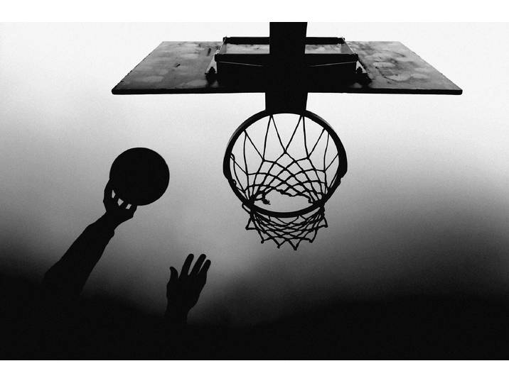 Fototapete PAPERMOON Photo-Art PAULO MEDEIROS, SPORT BASKETBALL , bunt, B:3,5m L:2,6m, Vlies, Tapeten, Fototapete