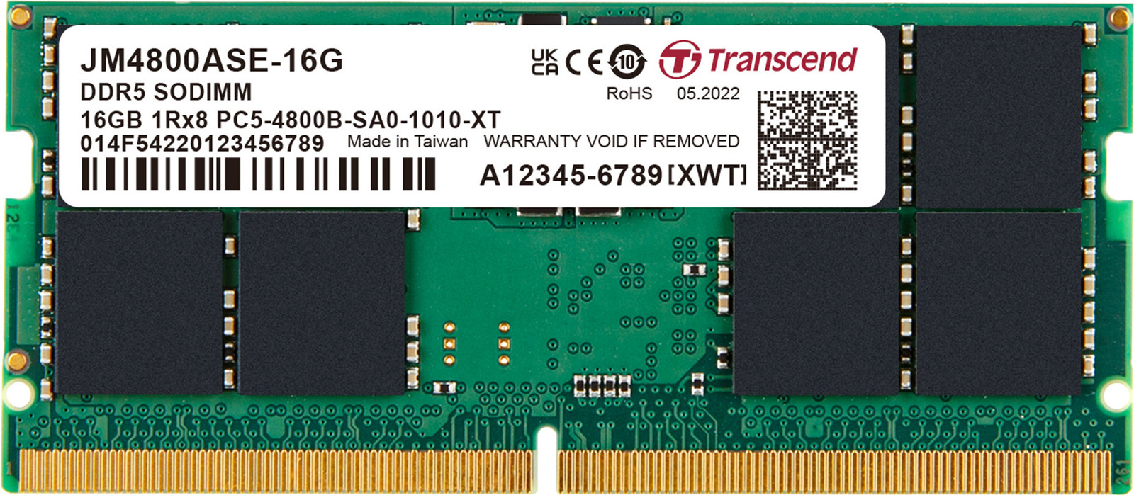 Transcend JetRAM DDR5 4800 16GB SO-DIMM