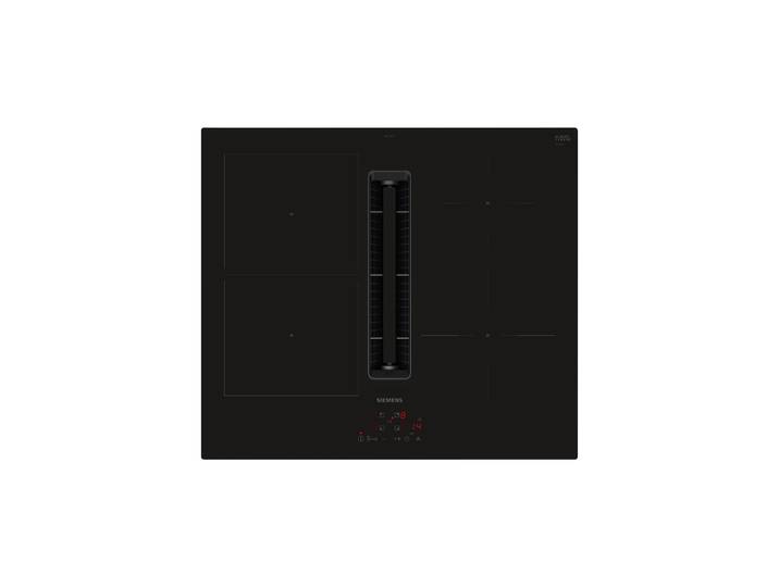SIEMENS Kochfeld mit Dunstabzug ED611BS16E , Energieeffizienz: B (A+++-D), schwarz, B:59,2cm H:22,3cm T:52,2cm, Kochfelder, Integr. Abzug & Kombi-Induktion für großes Kochgeschirr