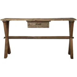 Chic Antique Grimaud Holz Tisch mit Schublade, 152 x 36 x 85 cm