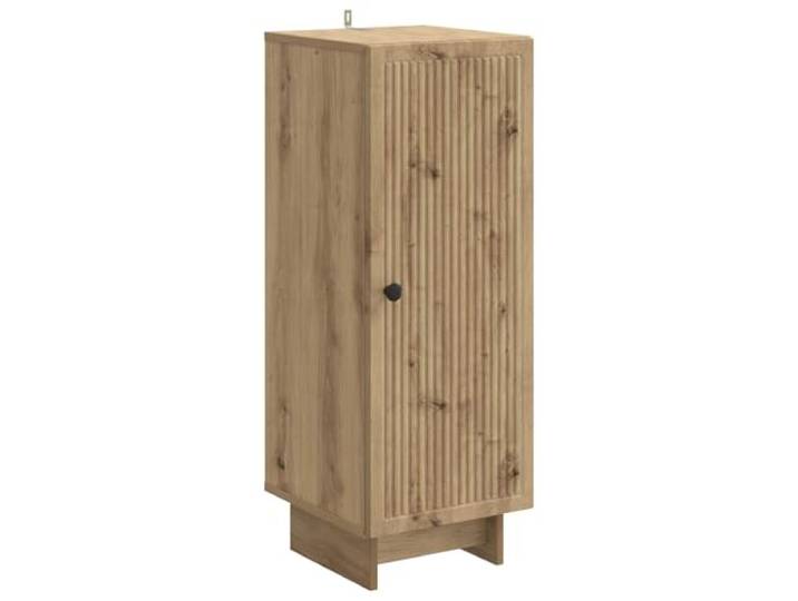 TEKGHUT Sideboard Artisan-Eiche 33 x 34,5 x 90 cm Holzwerkstoff Holzwerkstoff, Brettregale, 90°-Pendeltüren, Metallknopfgriffe, viel Stauraum, nostalgischer Charme, Wohnzimmer
