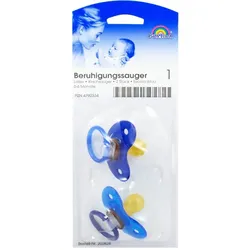 Beruhigungssauger Kirsch Latex 0-6M bicolor blau