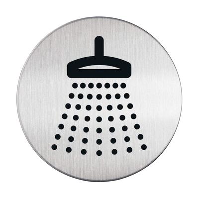 Durable Piktogramm Dusche Format 83mm aus Aluminium mit Klebepad