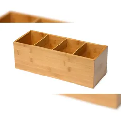 Duni Besteckkästen Multi, Bambus ecoecho® 36 x 14 cm Nature, 2 Stk/Krt (2 x 1 Stk)