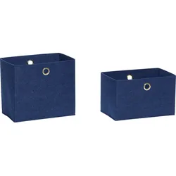 Hübsch Korb blau aus Filz 2 St.