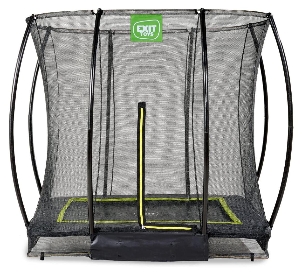 Gartentrampolin Kindertrampolin Hüpfmatte - 153 x 214 cm - Sicherheitsnetz - Schwarz - Für Kinder bis 120 kg