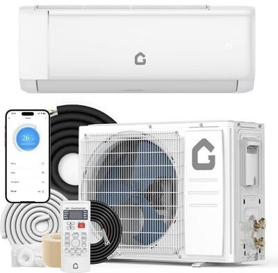 Garvee 18,000 BTU Mini Split AC & Heat Pump, 22 SEER2 Inverter, WiFi, 750 Sq Ft