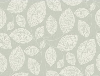 Candice Olson Contoured Leaves Green Wallpaper