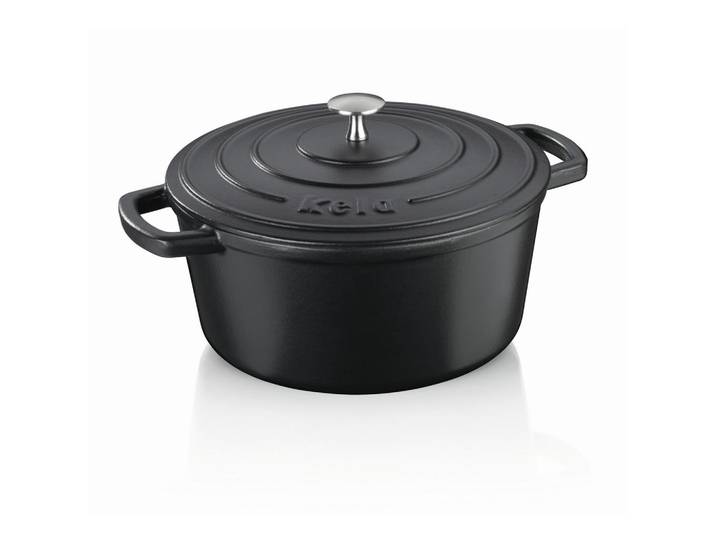 Kela Bräter Calido, Schwarz, Metall, 4,6 l, 12 cm, Kochgeschirr, Töpfe, Bräter