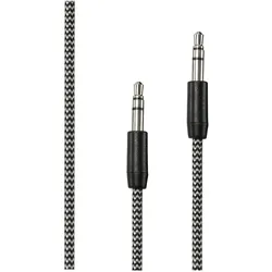 We-Vibe C ble Jack/Jack Nylon 1.50m tressé noir et blanc très résistant, Audiokabel