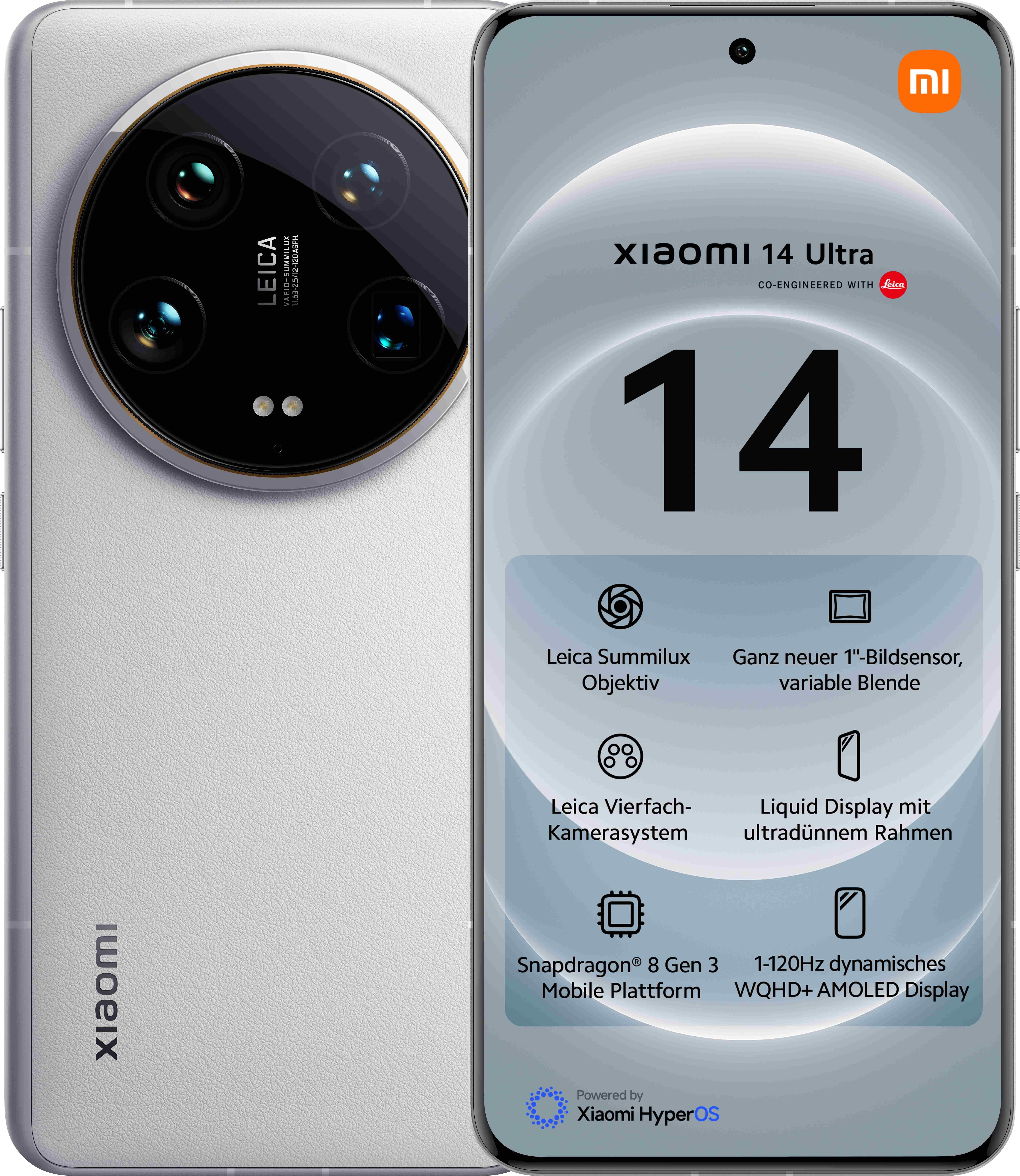 Xiaomi 14 Ultra 512 GB Dual-Sim White Neu