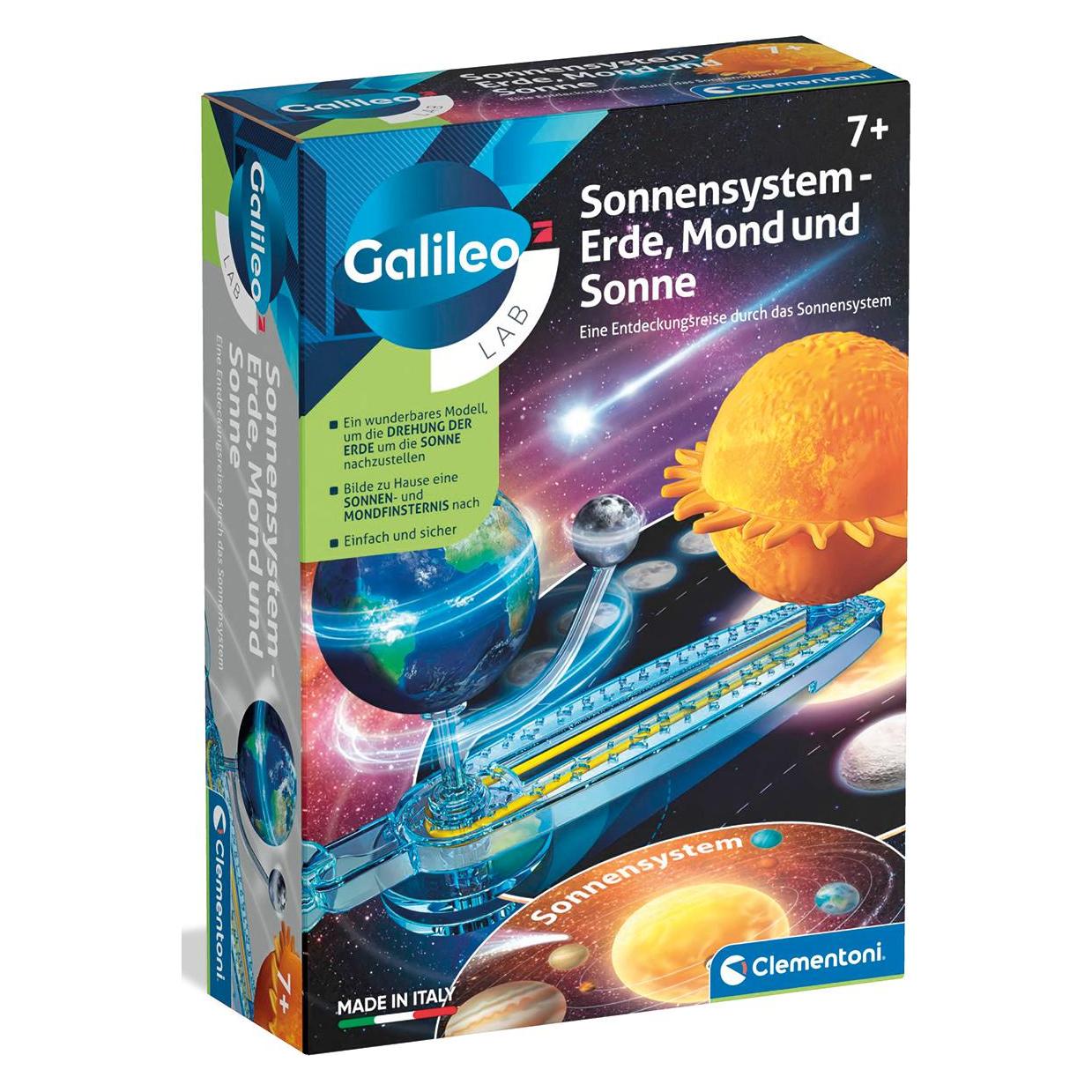 Clementoni Galileo Lab Sonnensystem - Erde, Mond und Sonne - Das Weltall spielerisch erforschen für Kinder ab 7 (59437)