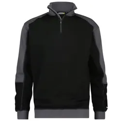 Basiel Zweifarbiges Sweatshirt, schwarz/zementgrau, Größe M - schwarz/zementgrau - M