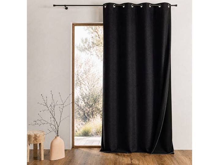 Rideau thermique phonique et semi occultant flanelle/polyester