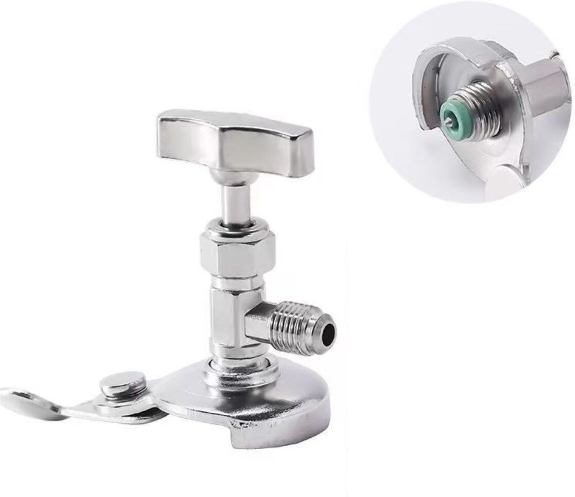 INF Universeller Kältemittelflaschenöffner aus Kupfer für R22, R410a, R134a, R600a, R12 und R407c
