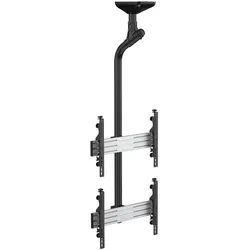 KIMEX - Deckenhalterung für 2 TV-Bildschirme 43''-55'' - Höhe 175cm