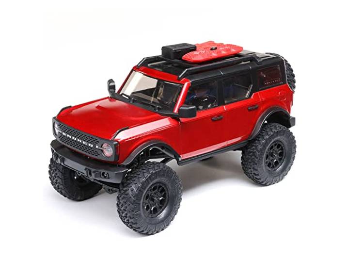 Axial RC Truck 1/24 SCX24 2021 Ford Bronco 4WD Truck Brushed RTR (Es ist Alles im Lieferumfang enthalten), Red, AXI00006T1