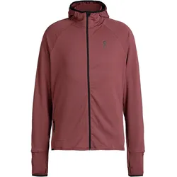 On Climate Zip Hoodie Laufhoodie Herren | Gr. S | rot - rot
