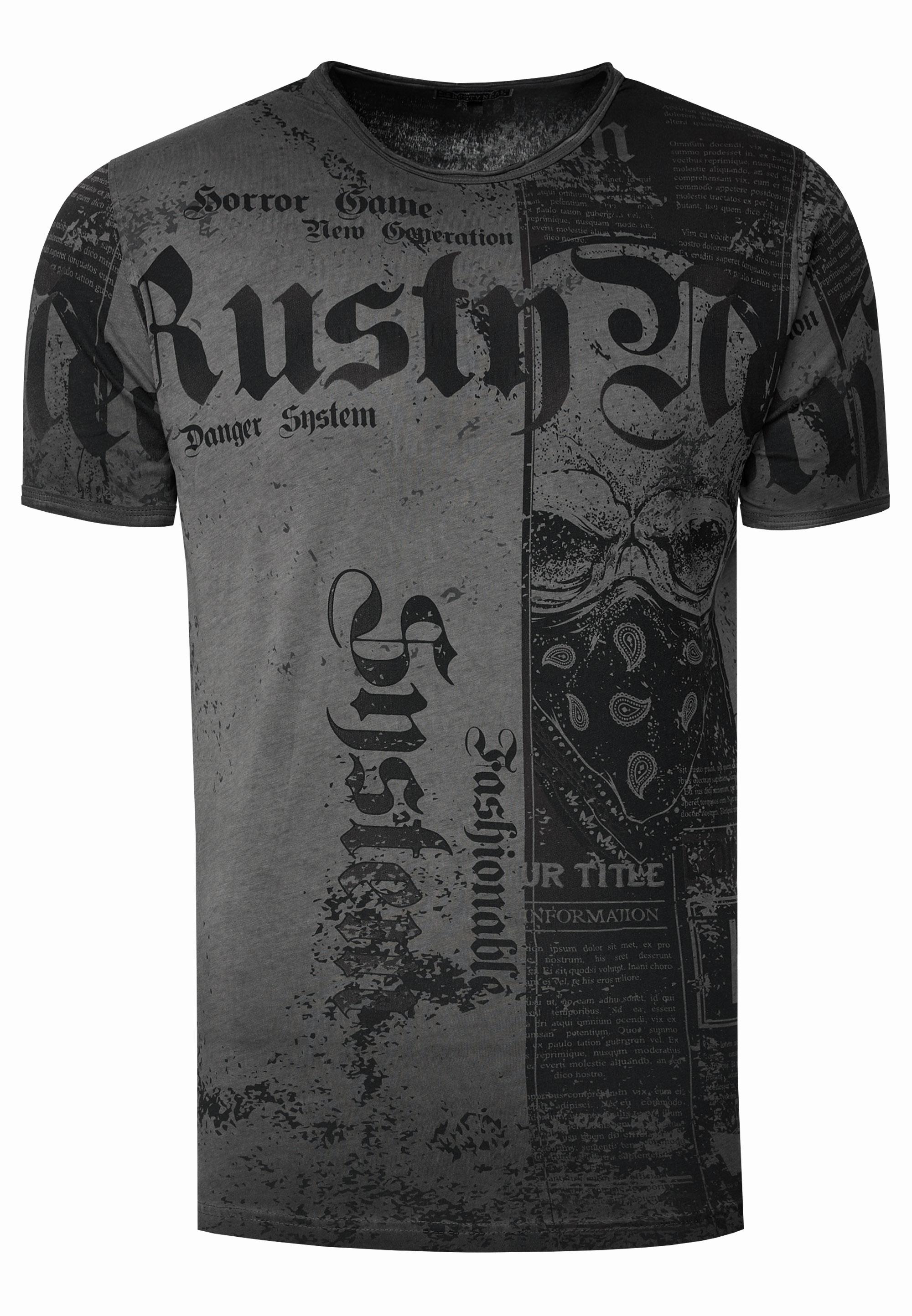 T-shirt met American-Skull Westside Gang Banger-print