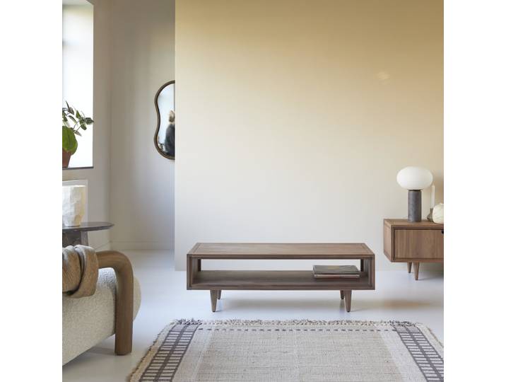 Couchtisch aus massivem Nussbaum Jonak - Dunkelbraun - Walnut