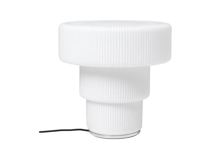 Ferm Living Ripple Tischlampe Weiß, Ø28x28 cm