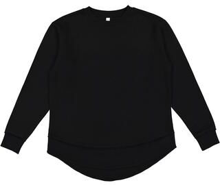 LAT 3525 Women's Weekend Fleece T-Shirt in Black size Medium   Cotton/Polyester Blend LA3525, 3525J1