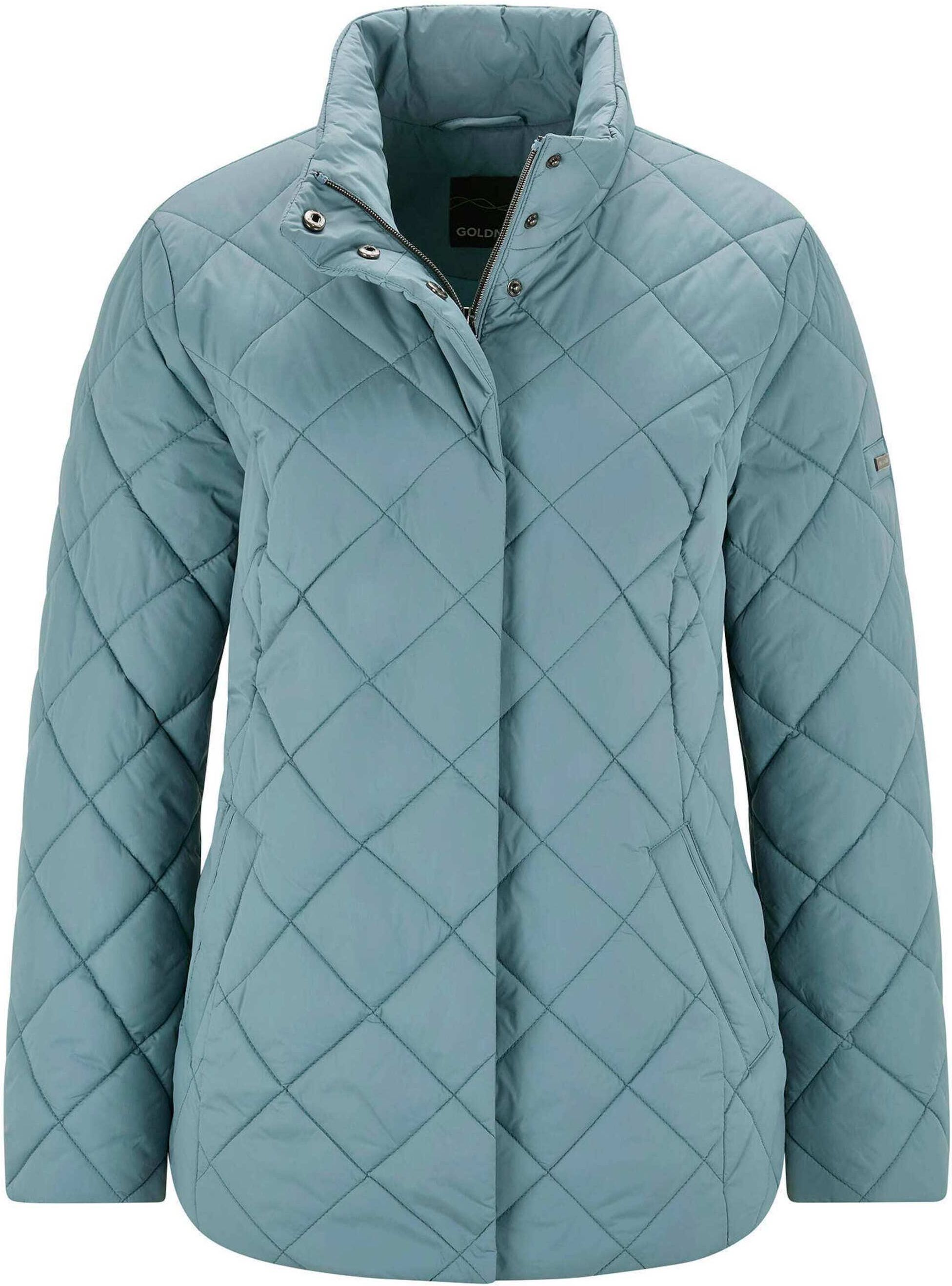 Steppjacke GOLDNER "Moderne Winterjacke mit Stehkragen", Damen, Gr. 38, grün (graugrün), Obermaterial: 100% Polyamid PA., gerade, Gerade, Jacken Steppjacke, keine/nicht relevant