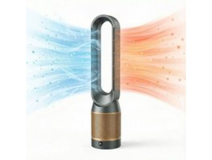 Ventilateur multifonction mode chaud/froid filtre HEPA utilisable toute lannée minuterie 200 x 880 mm rotation à 90° Gris