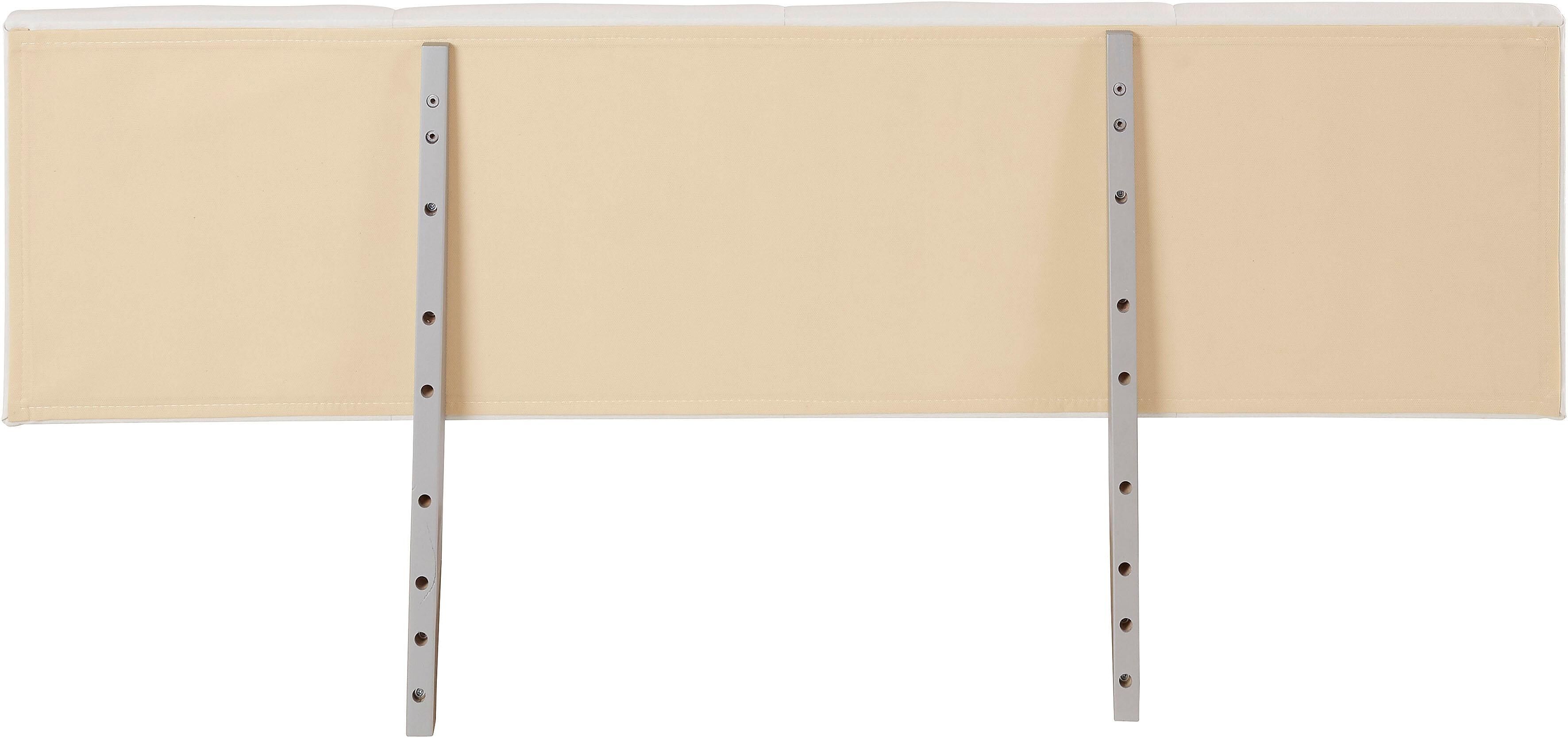 Kopfteil WIMEX "Easy", weiß (weiß kunstleder), Für Bettbreite 140cm, Polsterauflagen, gepolstert, mit Kunstleder bezogen