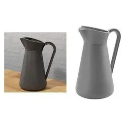 EDA Krug aus Kunststoff, 5 Liter, grau robuster Krug aus Kunststoff, mit Henkel, Serviergefässe, Grau
