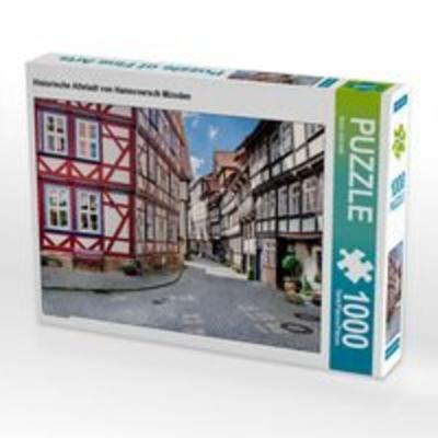 CALVENDO Puzzle Historische Altstadt von Hannoversch Münden | 1000 Teile Lege-Größe 64x48cm Foto-Puzzle für glückliche Stunden