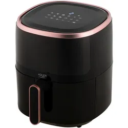 Adler AD 6322 Heißluftfritteuse 5 L mit LED-Touchpanel, 12 Programmen, 2000 W, schwarz