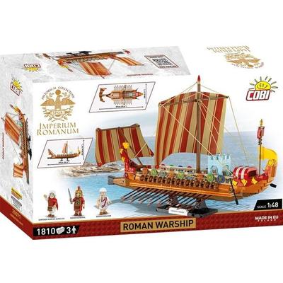COBI Imperium Romanum 20071 - Roman Warship, Römisches Kriegsschiff, Bausatz, 1810 Klemmbausteine/3 Figuren