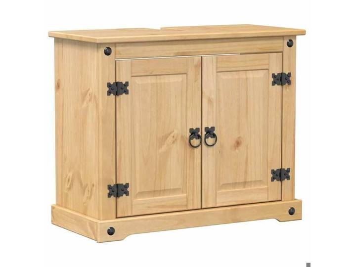 Soldes Printemps  Ensemble de meubles salle de bain 2 pièces - SOLOMOON - montage simplifié - Corona bois pin massif SSS1019