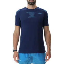 UYN Padel Series Smash kurzarm Padel Tennisshirt Herren K947 - dark blue/atlantic M