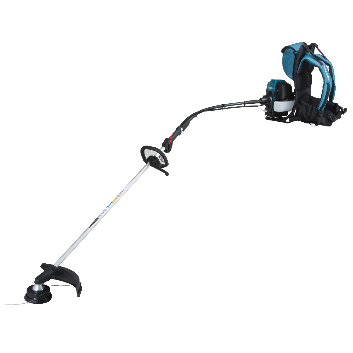Makita EM4350RH Benzin-Motorsense, 1500 Watt, 43 ccm Hubraum, gebogener Schaft